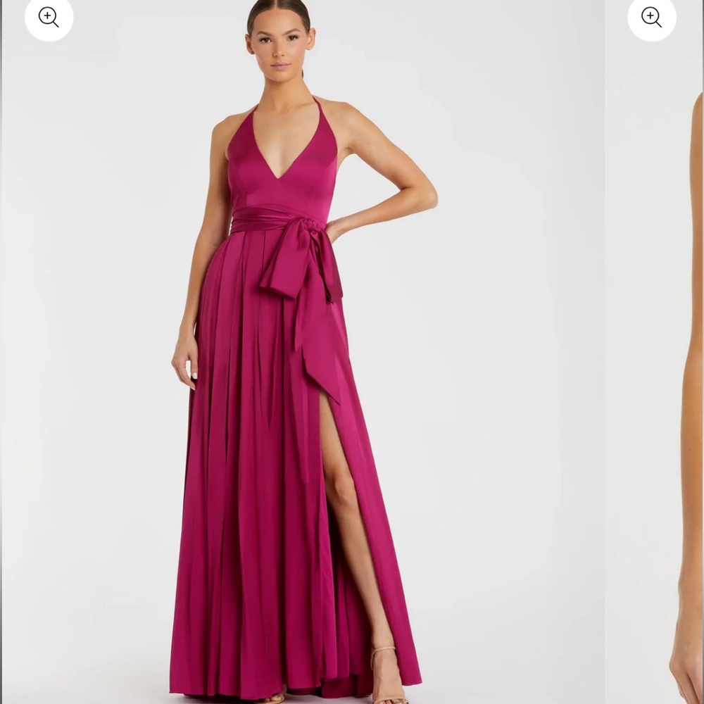 Mac Duggal Fuchsia Halter Gown